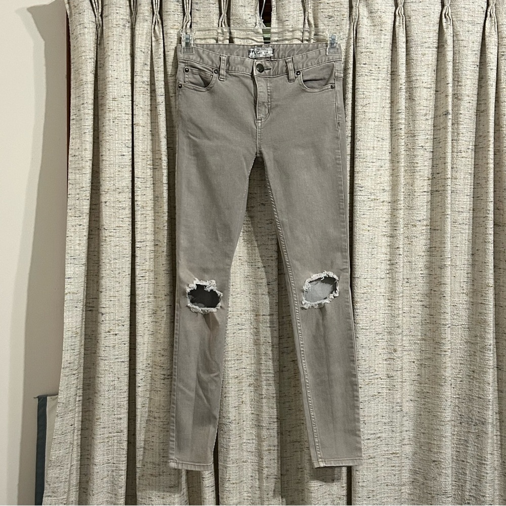 Free People Busted Knee Skinny Jeans